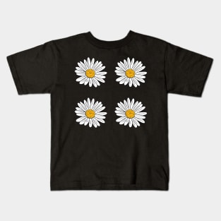 White Daisy Doodle Pack Kids T-Shirt